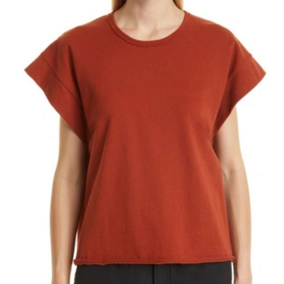Rag & Bone Ryder Muscle T-Shirt Tee Tank Paprika Brick Red Size Medium - Picture 4 of 14